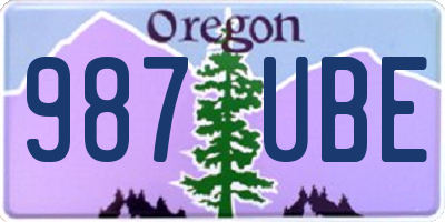 OR license plate 987UBE