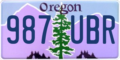 OR license plate 987UBR