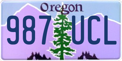 OR license plate 987UCL
