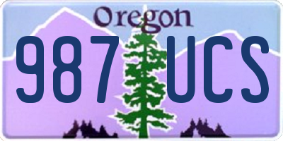 OR license plate 987UCS
