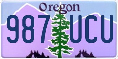 OR license plate 987UCU
