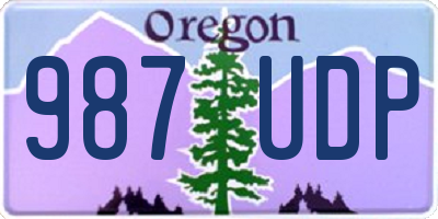 OR license plate 987UDP