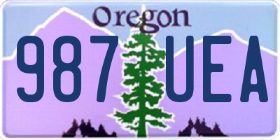 OR license plate 987UEA
