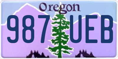 OR license plate 987UEB