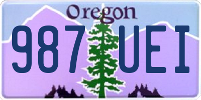 OR license plate 987UEI