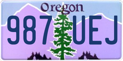 OR license plate 987UEJ