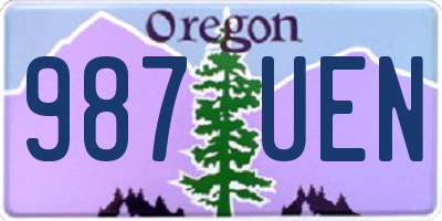 OR license plate 987UEN