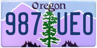 OR license plate 987UEO