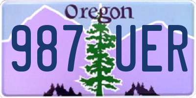 OR license plate 987UER