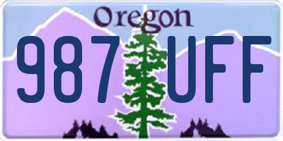 OR license plate 987UFF