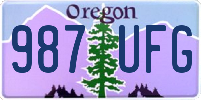 OR license plate 987UFG