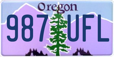 OR license plate 987UFL