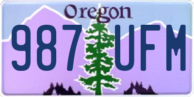 OR license plate 987UFM
