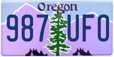 OR license plate 987UFO
