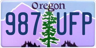 OR license plate 987UFP