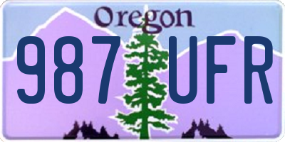 OR license plate 987UFR