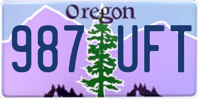 OR license plate 987UFT