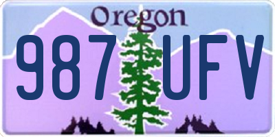 OR license plate 987UFV