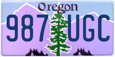 OR license plate 987UGC