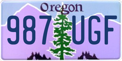 OR license plate 987UGF