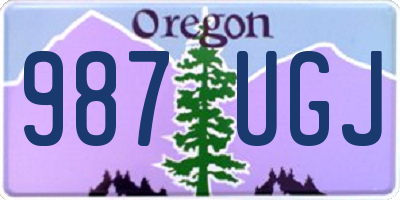 OR license plate 987UGJ