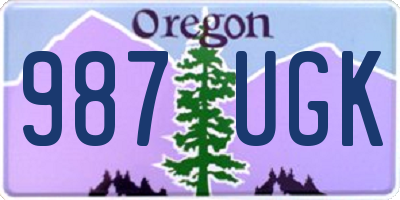 OR license plate 987UGK