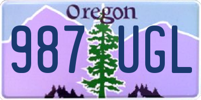 OR license plate 987UGL