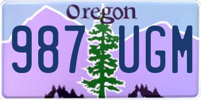 OR license plate 987UGM