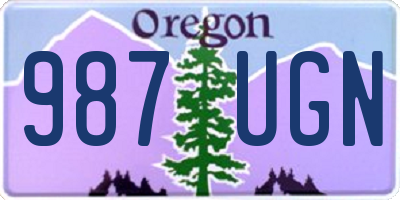 OR license plate 987UGN