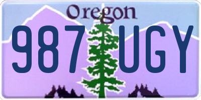 OR license plate 987UGY