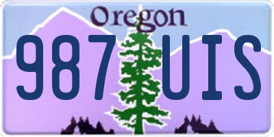 OR license plate 987UIS