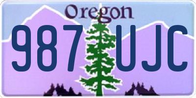 OR license plate 987UJC