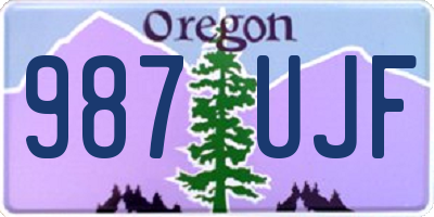 OR license plate 987UJF