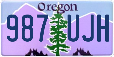 OR license plate 987UJH