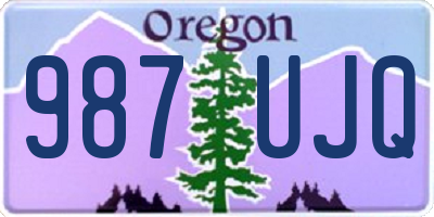 OR license plate 987UJQ