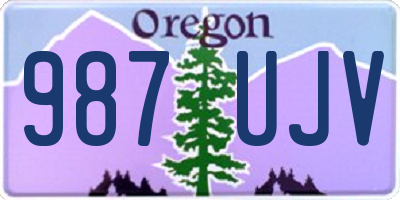 OR license plate 987UJV