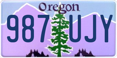 OR license plate 987UJY