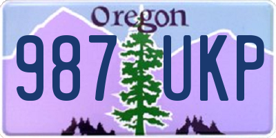OR license plate 987UKP