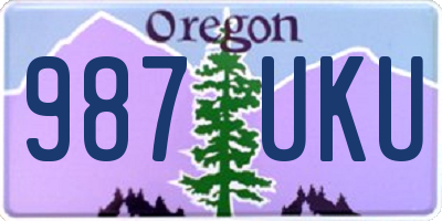 OR license plate 987UKU