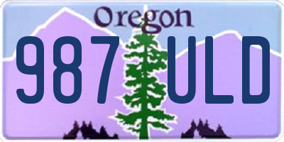 OR license plate 987ULD