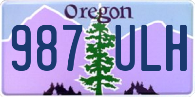 OR license plate 987ULH