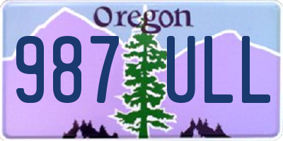 OR license plate 987ULL