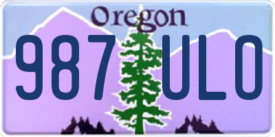 OR license plate 987ULO