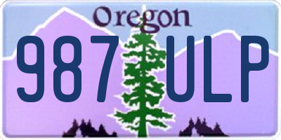 OR license plate 987ULP