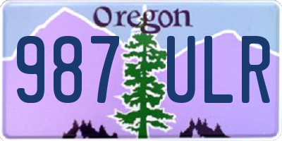 OR license plate 987ULR