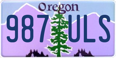 OR license plate 987ULS