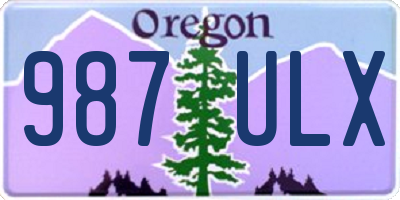 OR license plate 987ULX