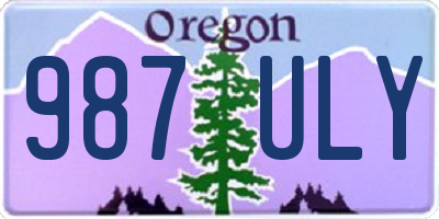 OR license plate 987ULY