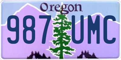 OR license plate 987UMC