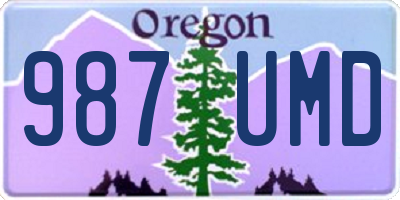 OR license plate 987UMD